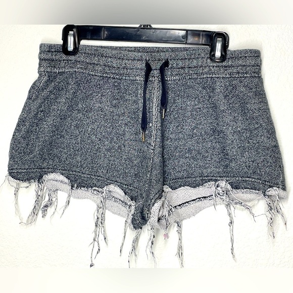 Alexander Wang shorts unisex sz Medium frayed sweatpants material gray - Picture 1 of 8